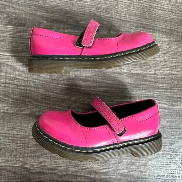 Dr. Martens TULLY Girls Pink Mary Jane Shoes Toddler Size 8 - Picture 4 of 8